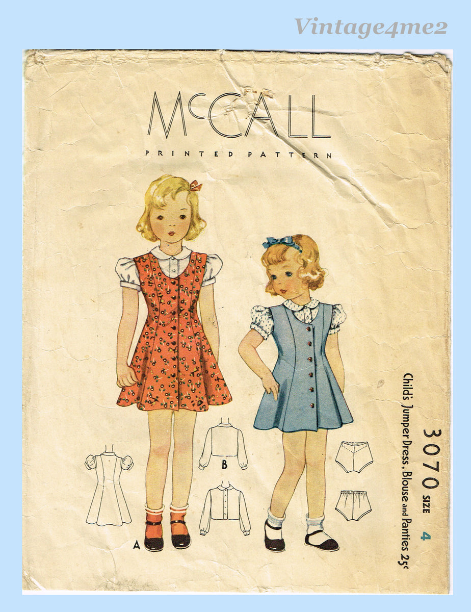 McCall 1372 Vintage store 1947 Sewing Pattern Girls & Child Hats and Hoods Rare!