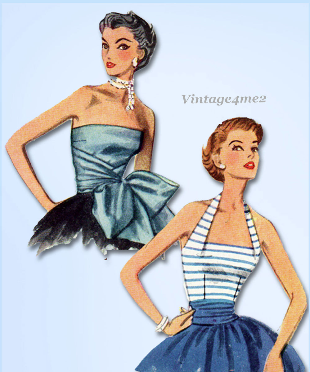 High quality Simplicity 4338 Misses' 1950's One-Piece Halter Top Playsuit/ Swimsuit, Skirt and Bolero Sewing Pattern