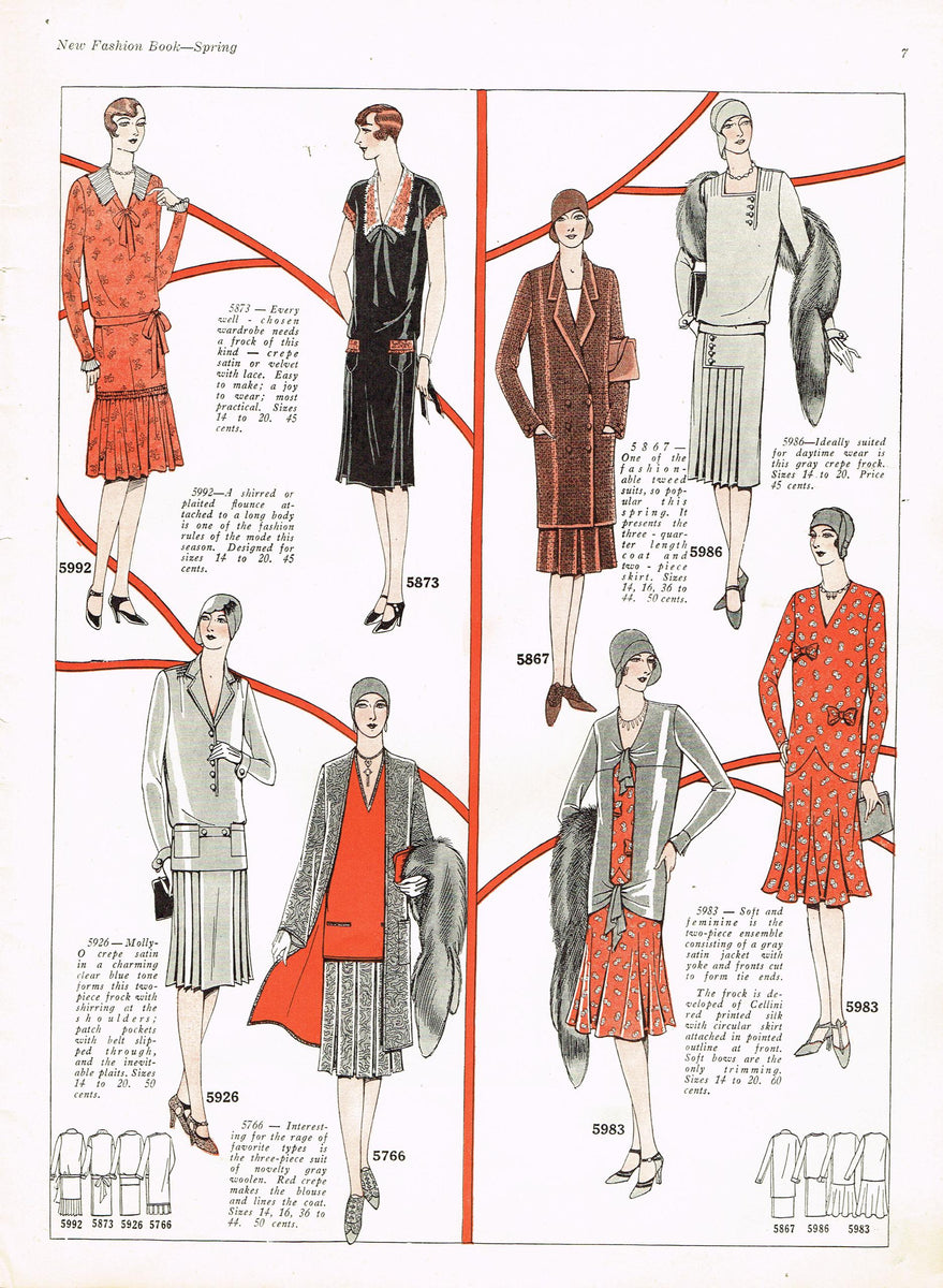 1920s Ladies Home Journal New Fashion Book Spring 1929 Pattern