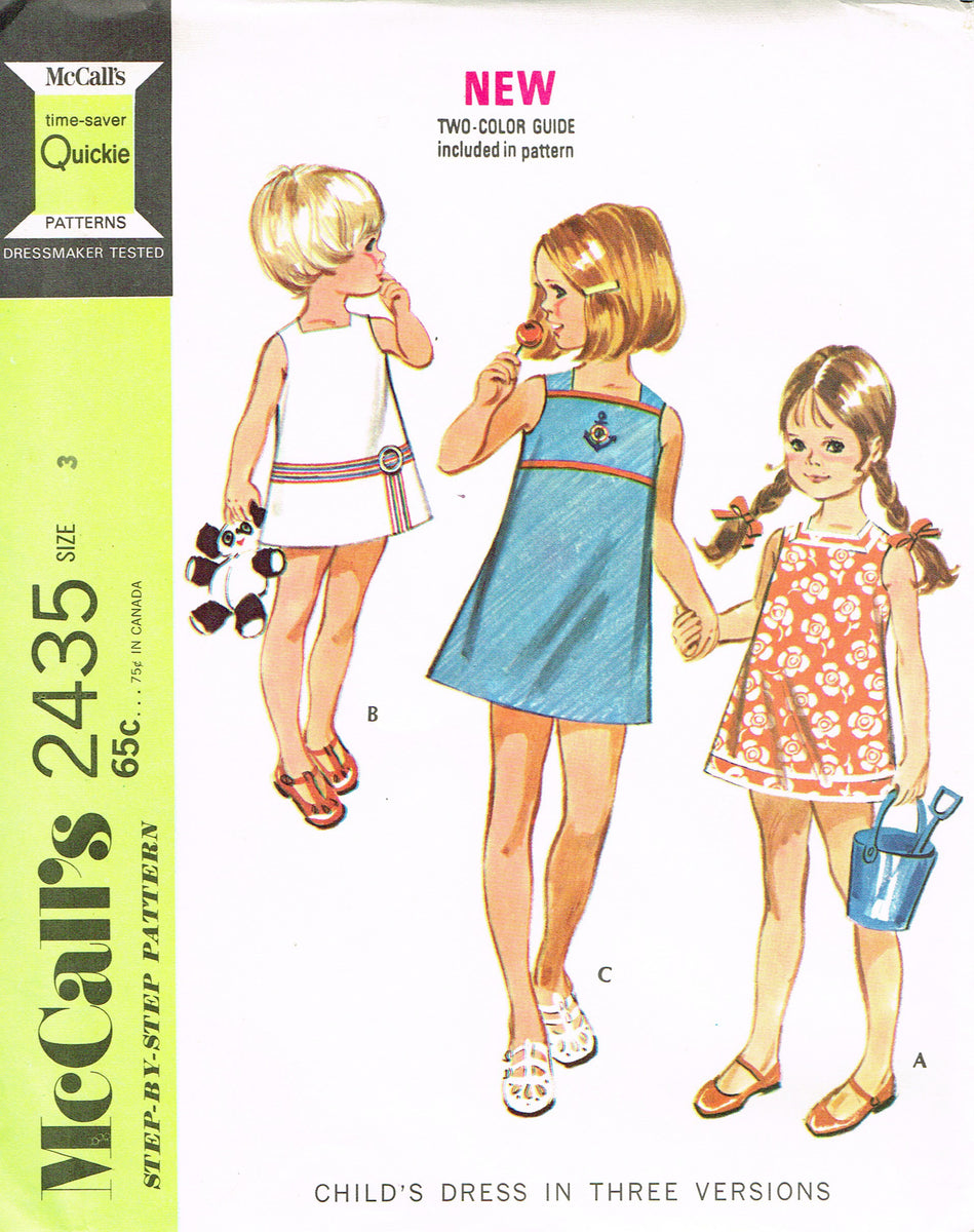 MCCALLS 5663 GIRL'S SIZE 3-5 Special Moments DRESSES SEWING PATTERN VINTAGE