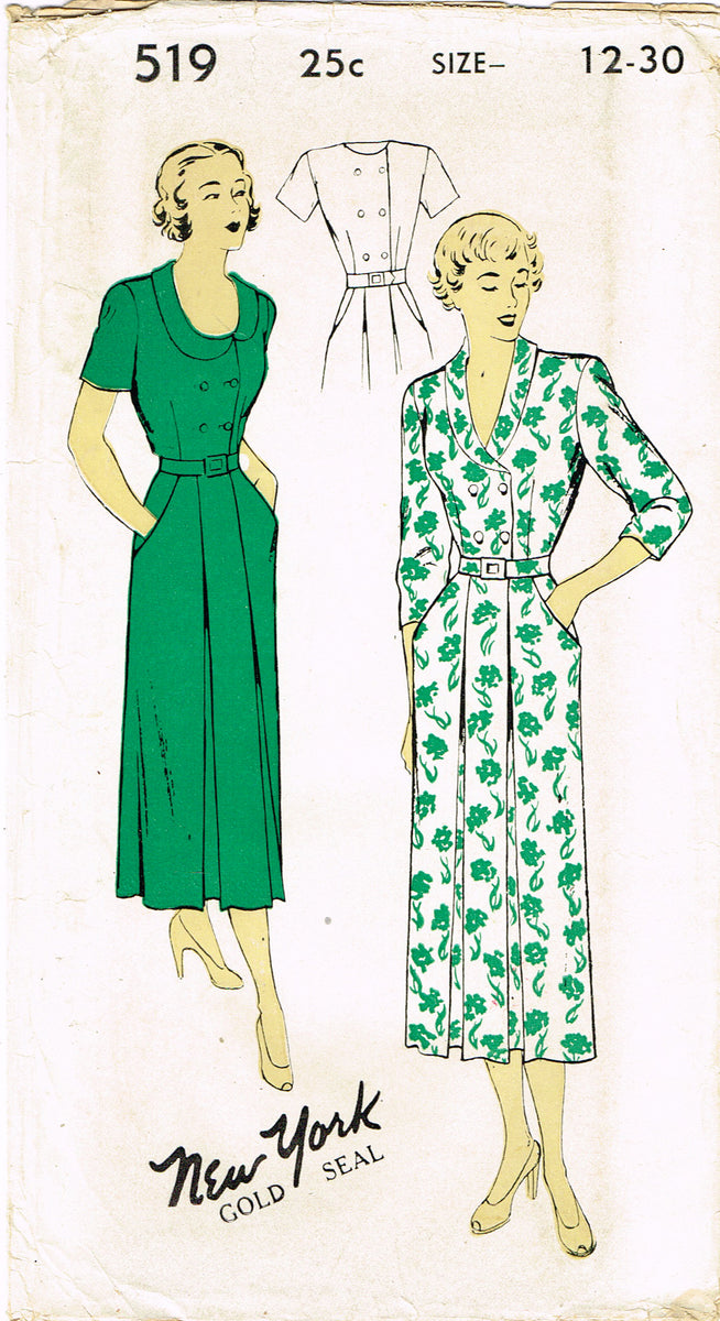 1950s Vintage Uncut Fabric Panel Daywear Cut & Sew Clothing 11-12