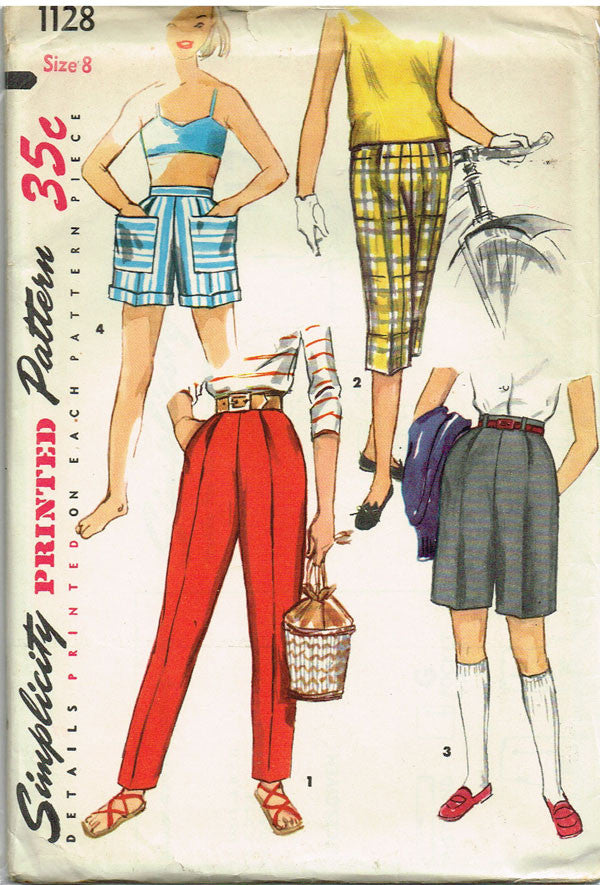 1940s Vintage Simplicity Sewing Pattern 2857 Girls Bra Top & Shorts 7 –  Vintage4me2