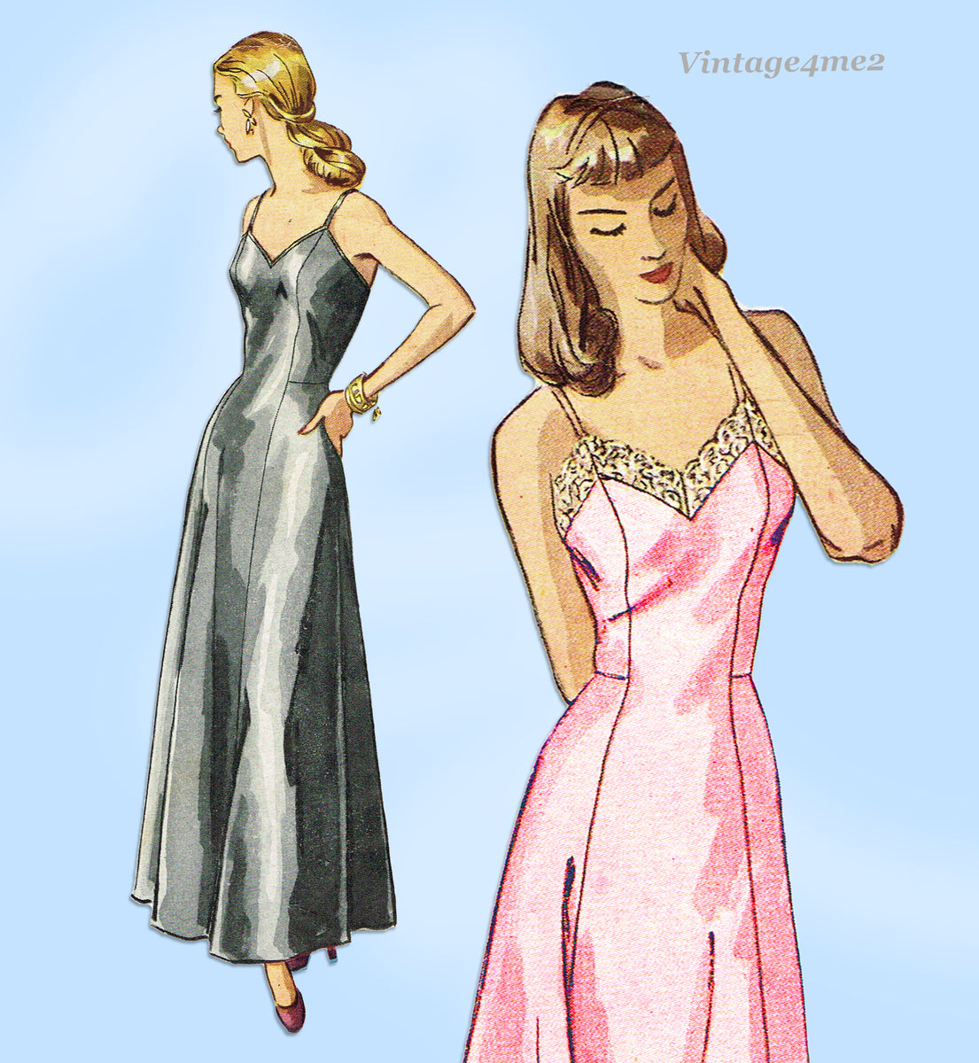 1920s Slip-On Costume Slip Sewing Pattern Bust Size 32-44 Designer  Publishing Company Reproduction, 3582
