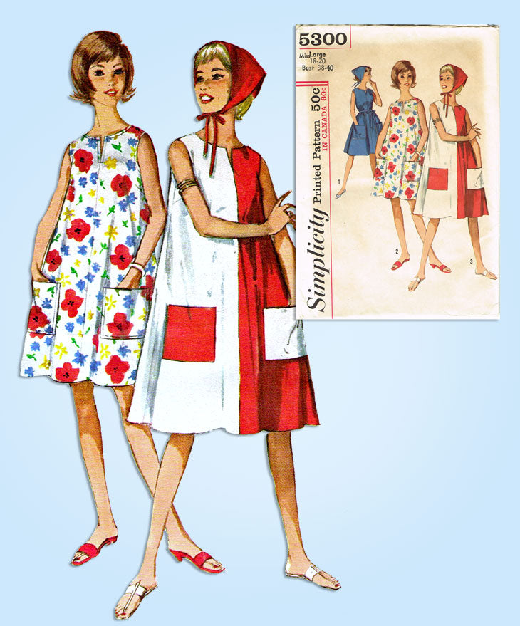 Simplicity Easy Sewing Pattern 7650 Kite Dress, Casual Loungewear, 3  Lengths, Party Hostess Gown, 1960's Retro Summer Leisure Fashion, UNCUT 