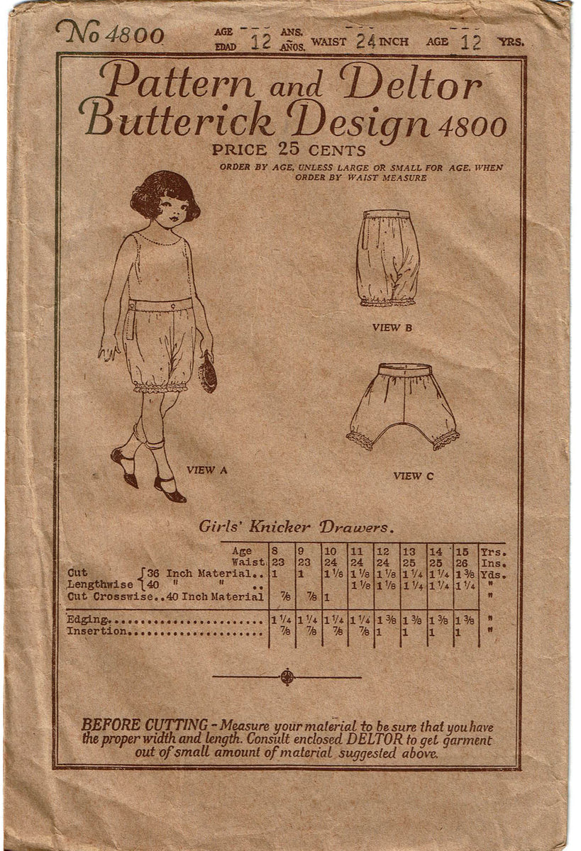 Sew Knit N Stretch 221 1960s Girls Underwear Pattern Panties Briefs  Bloomers Childs Vintage Sewing Pattern Size 8 10 