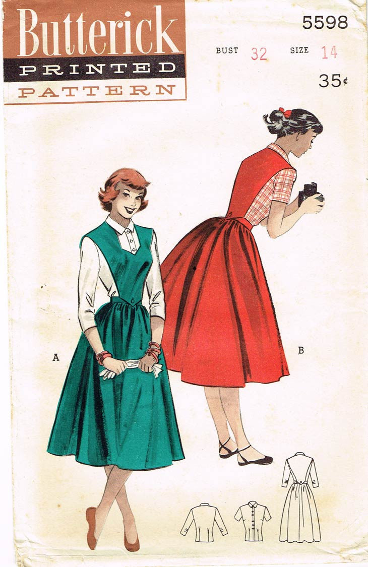 1950s Original Vintage Butterick Pattern 8318 Uncut Misses Suit 32 B –  Vintage4me2