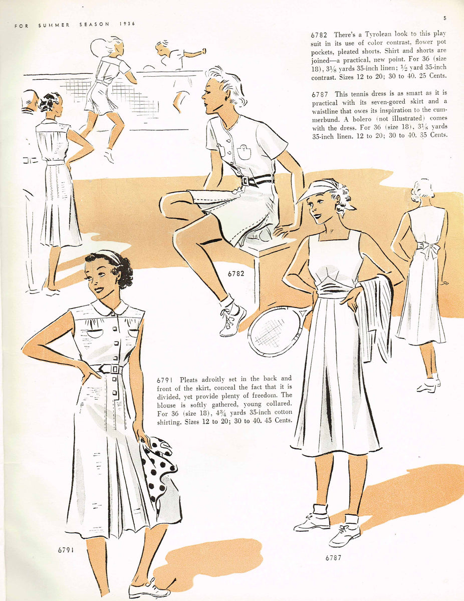 1930s Digital Download Butterick Summer 1936 Fashion Magazine Pattern Book  Catalog