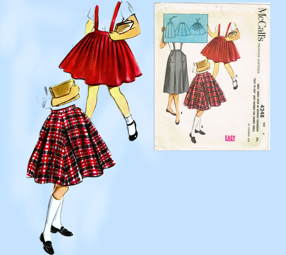 McCall's Children's and Girls' Top and Skirt Sewing Pattern Kit, Design Code M8373, Sizes 7-8-10-12-14, Multicolor