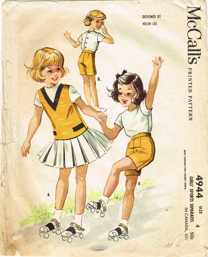 Childrens and Girls Cheerleader Costumes Mccalls 8382 Vintage 