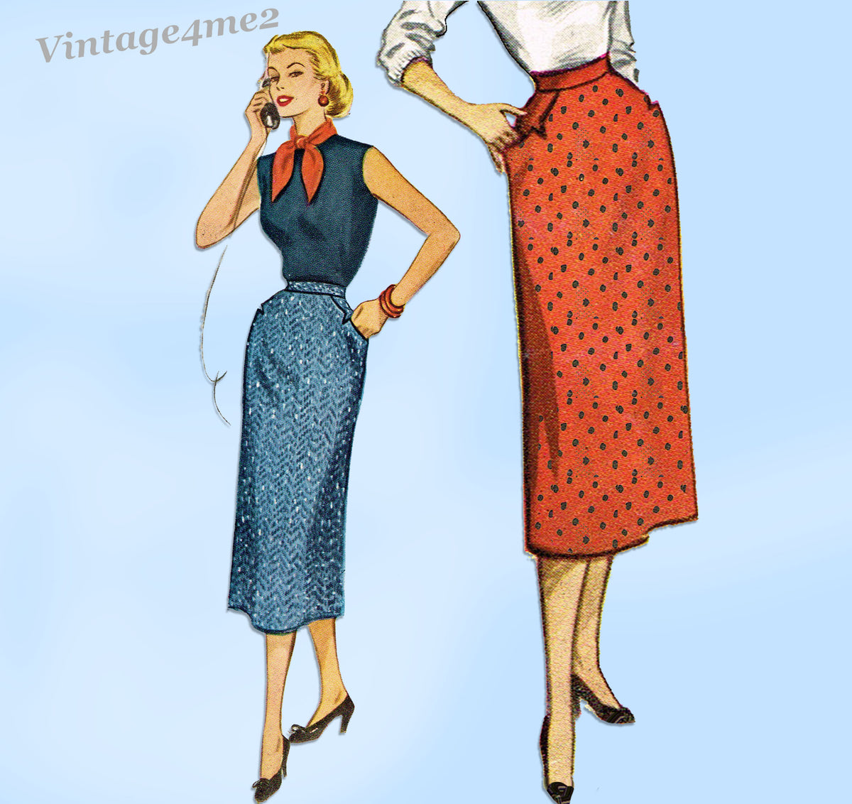 50 LOVELY Skirt Pattern McCall 8296 Shaped and Raised Waistband or Reg – A  Vintage shop