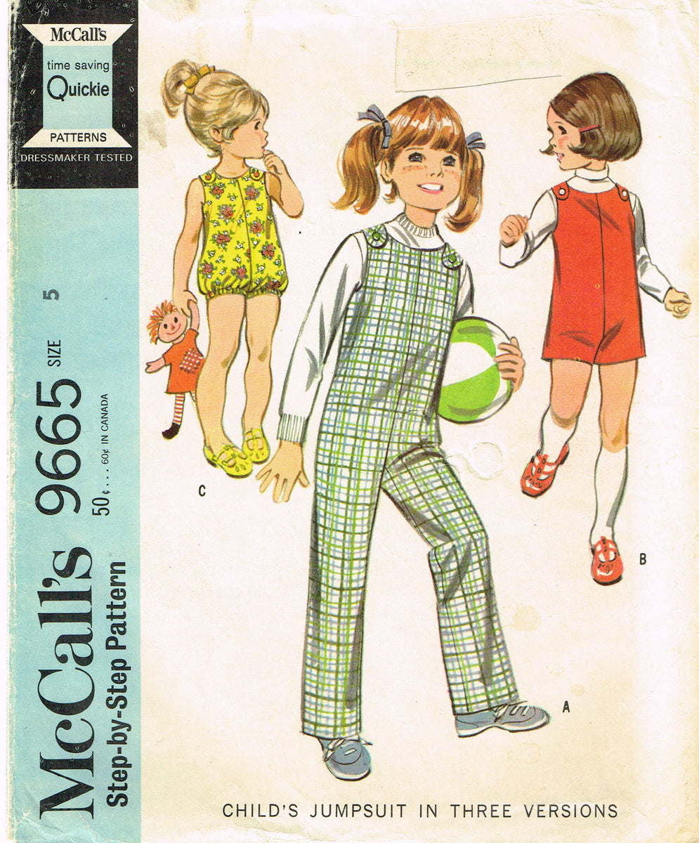 1960s Mccall's 6346 UNCUT Vintage Sewing Patttern Girls Sportswear