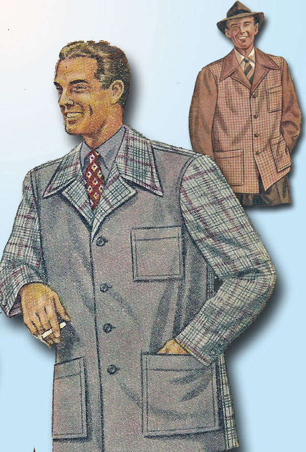 Uncut Mens XXXL Athletic Jacket Baseball Shirt McCalls Sewing Pattern 6577