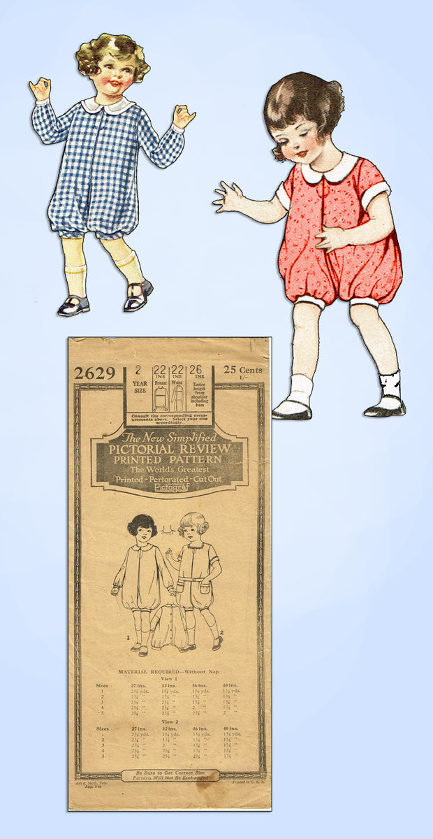 Mail Order 1216: 1920s Adorable Baby Boys Romper Size 1 Vintage popular Sewing Pattern