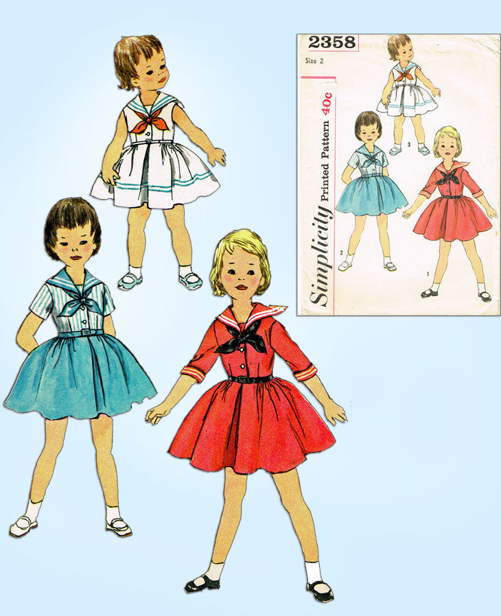 Simplicity 9982 Vintage 1970's Sewing Pattern Ladies Mini Sailor Dress