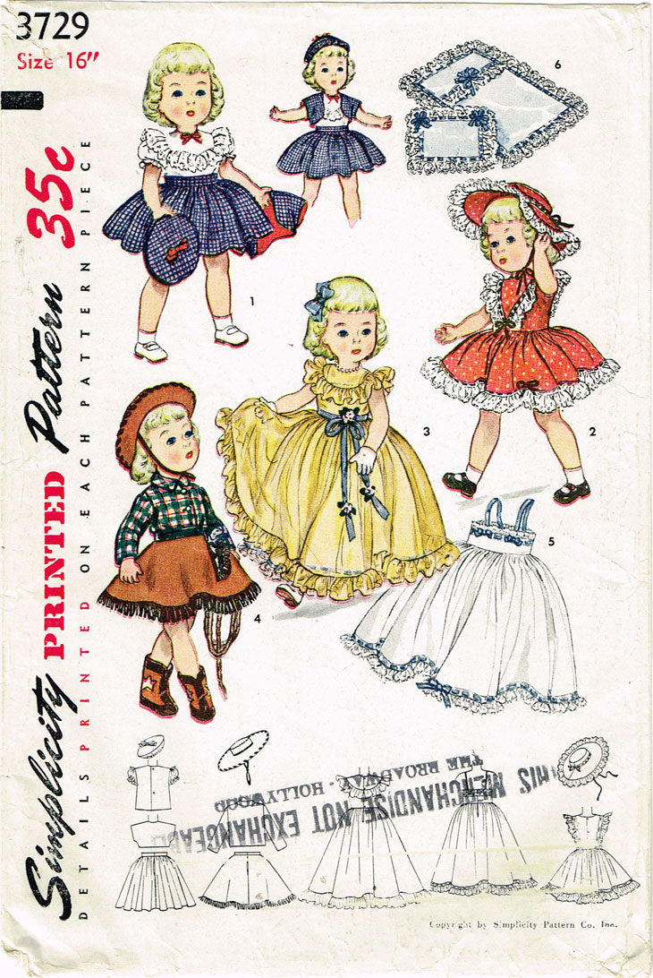 Child's Doll, Alice in Wonderland Doll, 1940s Vintage Sewing Pattern –  Vintage Sewing Pattern Company