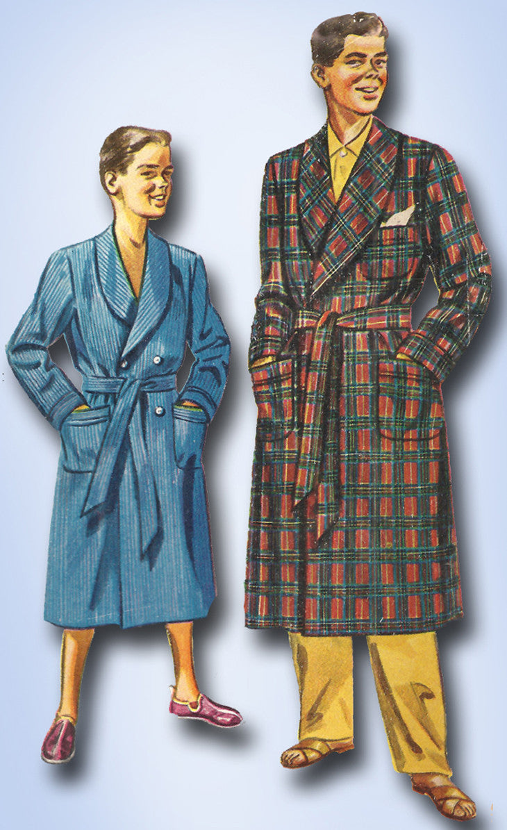 Men women and teen bathrobe sewing pattern