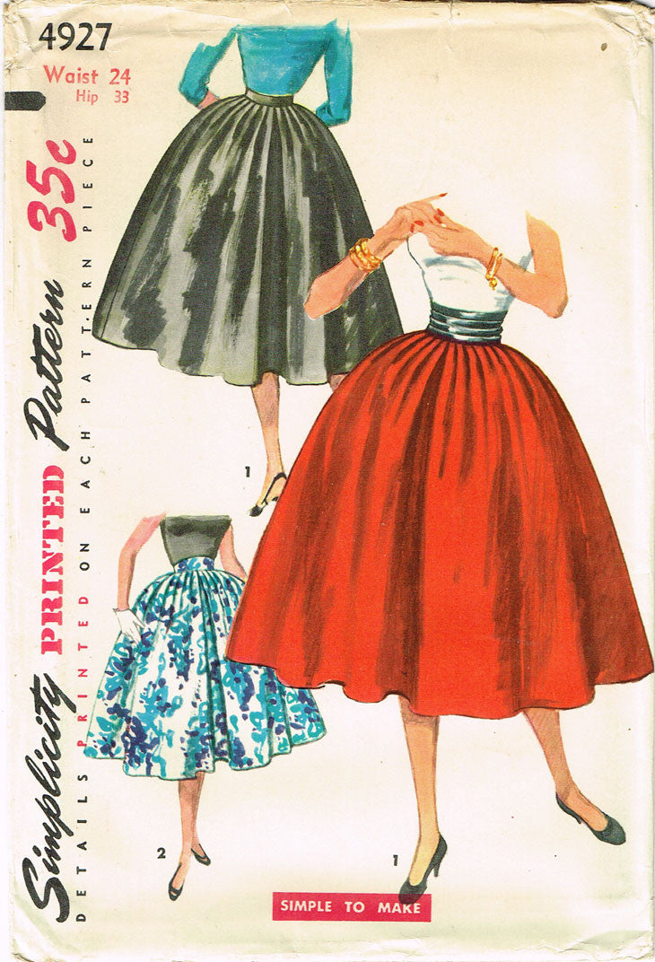 Simplicity 3257 vintage 1950s pants and skirt sewing pattern Waist 24 – the  vintage pattern market