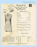 Mail Order 1617: 1940 Classic Shirtmaker Dress Sz 32 B Vintage Sewing Pattern Complete