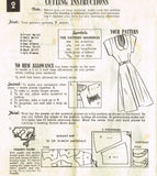 Mail Order 1777: 1950s Rockabilly Dress Sz 34 B Vintage Sewing Pattern Complete