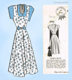 Mail Order 1777: 1950s Rockabilly Dress Sz 34 B Vintage Sewing Pattern Complete