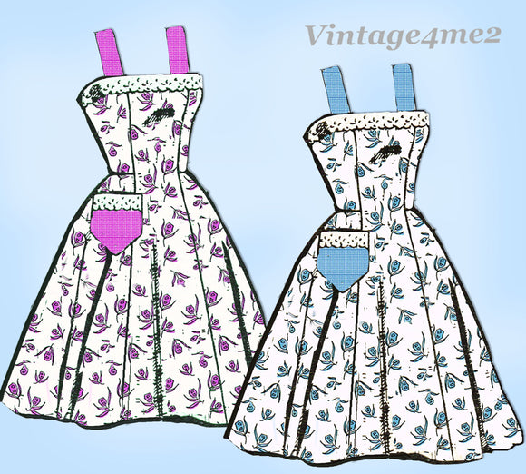 1950s Vintage Mail Order Sewing Pattern 1976 Sweet Little Girls Sun Dress Sz 10