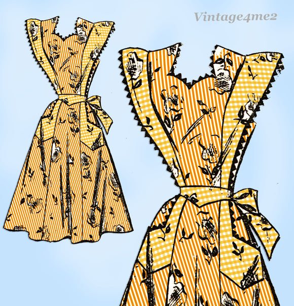 Mail Order 2183: 1940s Uncut Misses Pinafore Dress Sz 32 B Vintage Sewing Pattern