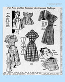 1950s Vintage Fashion Service Sewing Pattern 2348 Misses Cocktail Apron Fits All