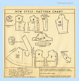 1950s Vintage Fashion Service Sewing Pattern 2512 Little Girls Dress and Jacket Size 8