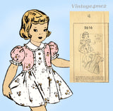 Mail Order 2616: 1950s Toddler Play or Party Dress Size 4 Vintage Sewing Pattern