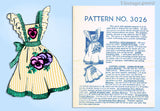 1950s Vintage Mail Order Pattern 3026 Uncut Misses Pansy Full Bib Apron Fits All