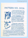 1950s Vintage Mail Order Pattern 3026 Uncut Misses Pansy Full Bib Apron Fits All