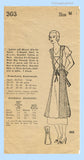 Mail Order 303: 1930s Women's Apron Vintage Sewing Pattern Unusual Tyrolean Design