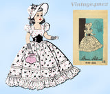 Anne Adams 4546: 1950s Scarlett O'Hara 18 Inch Doll Clothes Vintage Sewing Pattern