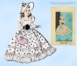 Anne Adams 4546: 1950s Scarlett O'Hara 22 Inch Doll Clothes Vintage Sewing Pattern