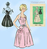 Anne Adams 4646: 1950s Chic Uncut Misses Wrap Dress Sz 34 B Vintage Sewing Pattern