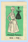 Anne Adams 4646: 1950s Chic Uncut Misses Wrap Dress Sz 34 B Vintage Sewing Pattern