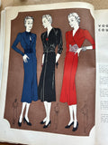 1930s Vintage Vogue Pattern Book October & November 1937 64 Pages Sewing Pattern Catalog