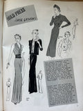 1930s Vintage Vogue Pattern Book October & November 1937 64 Pages Sewing Pattern Catalog