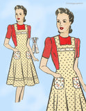 Mail Order 8075: 1940s Farm Kitchen Apron  Vintage Sewing Pattern Sewing Circle 36B