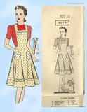 Mail Order 8075: 1940s Farm Kitchen Apron  Vintage Sewing Pattern Sewing Circle 36B