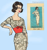 Marian Martin 9124: 1960s Uncut Misses Dress Sz 35 B Vintage Sewing Pattern