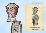 Marian Martin 9141: 1950s Uncut Misses 2 Piece Suit Sz 32 B Vintage Sewing Pattern