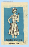 1950s Vintage Marian Martin Pattern 9328 Playful Misses Sun Dress Sz 34 B