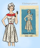 1950s Vintage Marian Martin Pattern 9328 Playful Misses Sun Dress Sz 34 B