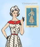 1950s Vintage Marian Martin Pattern 9328 Playful Misses Sun Dress Sz 34 B