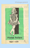 1950s Vintage Marian Martin Sewing Pattern 9384 Uncut Toddler Girls Dress Sz 6