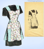 Marian Martin 9407: 1940s Misses WWII Apron Sz 32-34 Uncut Vintage Sewing Pattern