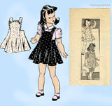 Marian Martin 9674: 1940s Little Girls Jumper Vintage Sewing Pattern Sz 8