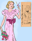 Anne Adams 2587: 1930s Misses Graduation Dress Size 30 B Vintage Sewing Pattern