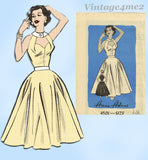 Anne Adams 4501: 1950s Chic Misses Sun Dress Sz 36 B Vintage Sewing Pattern